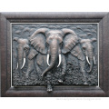 Indoor Copper Decoration Bronze Animal Wall Relief Sculpture